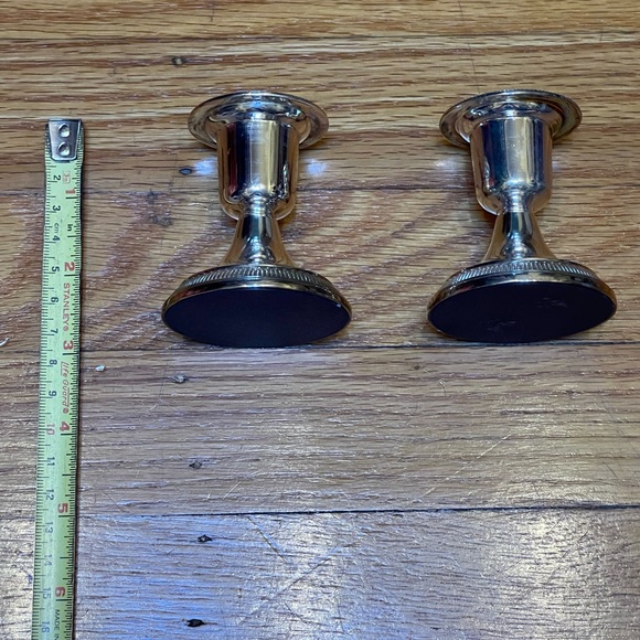 Classic Silver Plated Pair of Candle Holders - Picture 5 of 8